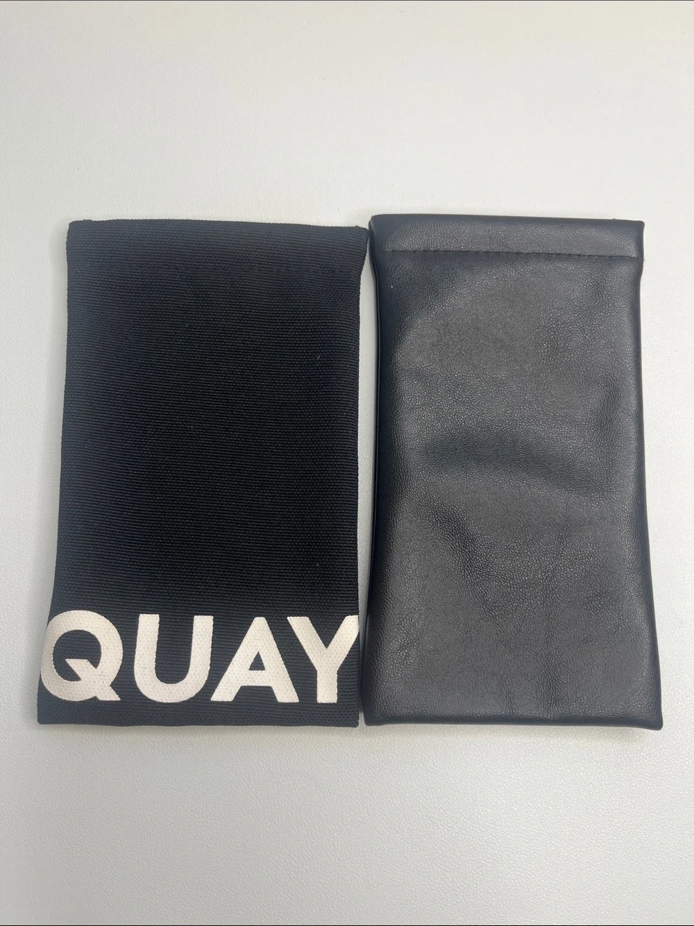 Quay Australia Black Sunglass Sleeve and Soft Pouch Set